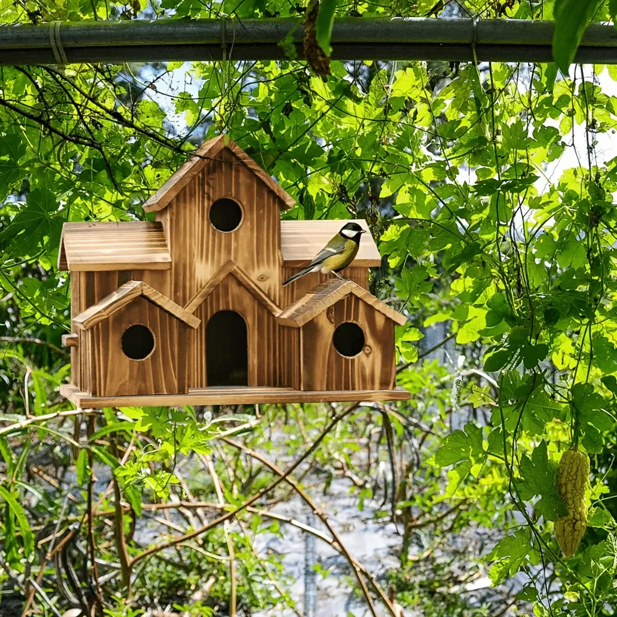 CRYSTALS Outdoor Birdhouse For Bluebirds And Sparrows