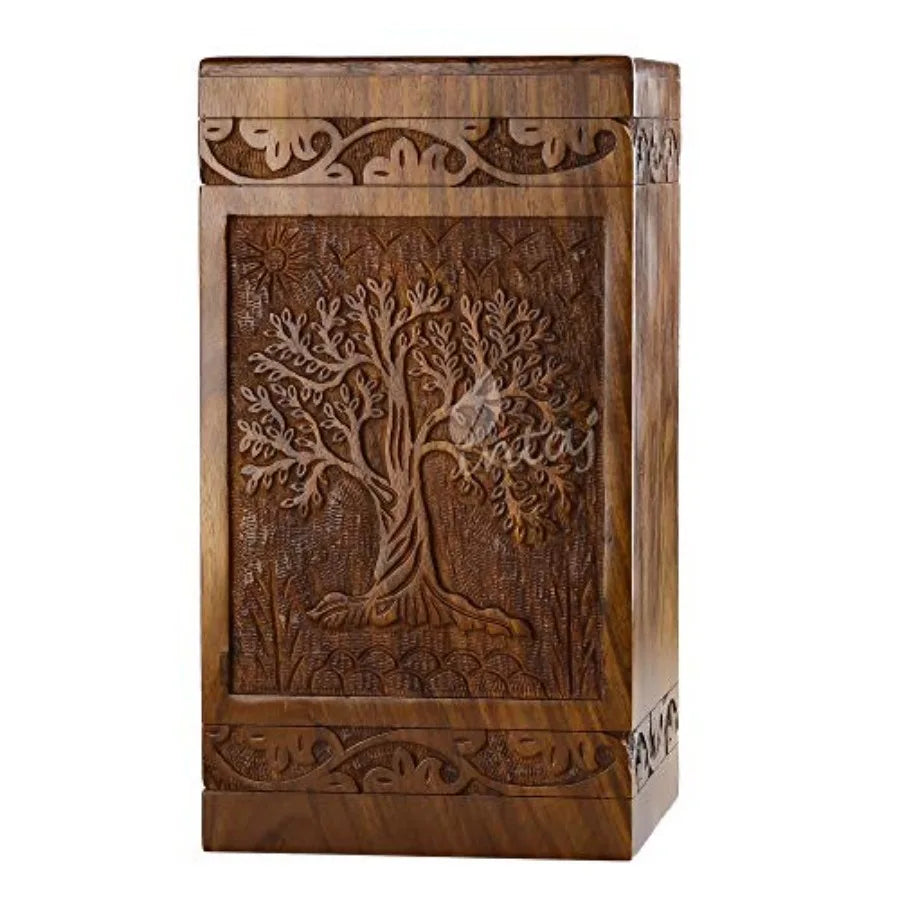 Wooden Tree Of Life Cremation Urn For Human And Pets