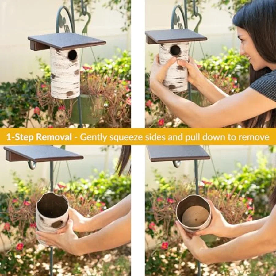 Bluebird House Pole Mount With Removable Base Durable Weatherproof