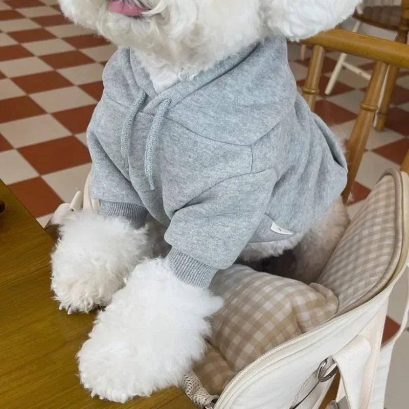 Cotton Letter Hoodie Dog Clothes for French Bulldogs Autumn Winter