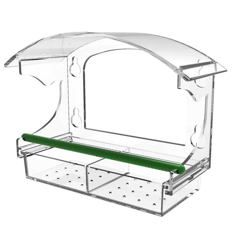 Shunmaii Window Bird Feeder Transparent Acrylic With 4 Suction Cups