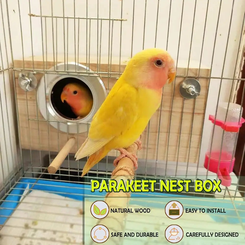 NONEM Parakeet Nest Box for Small and Medium Birds