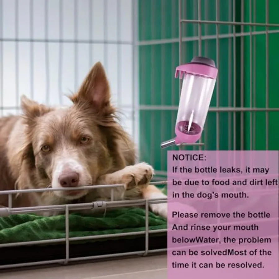 Dog Crate Water Bottle No Drip Kennel Pet Water Dispenser