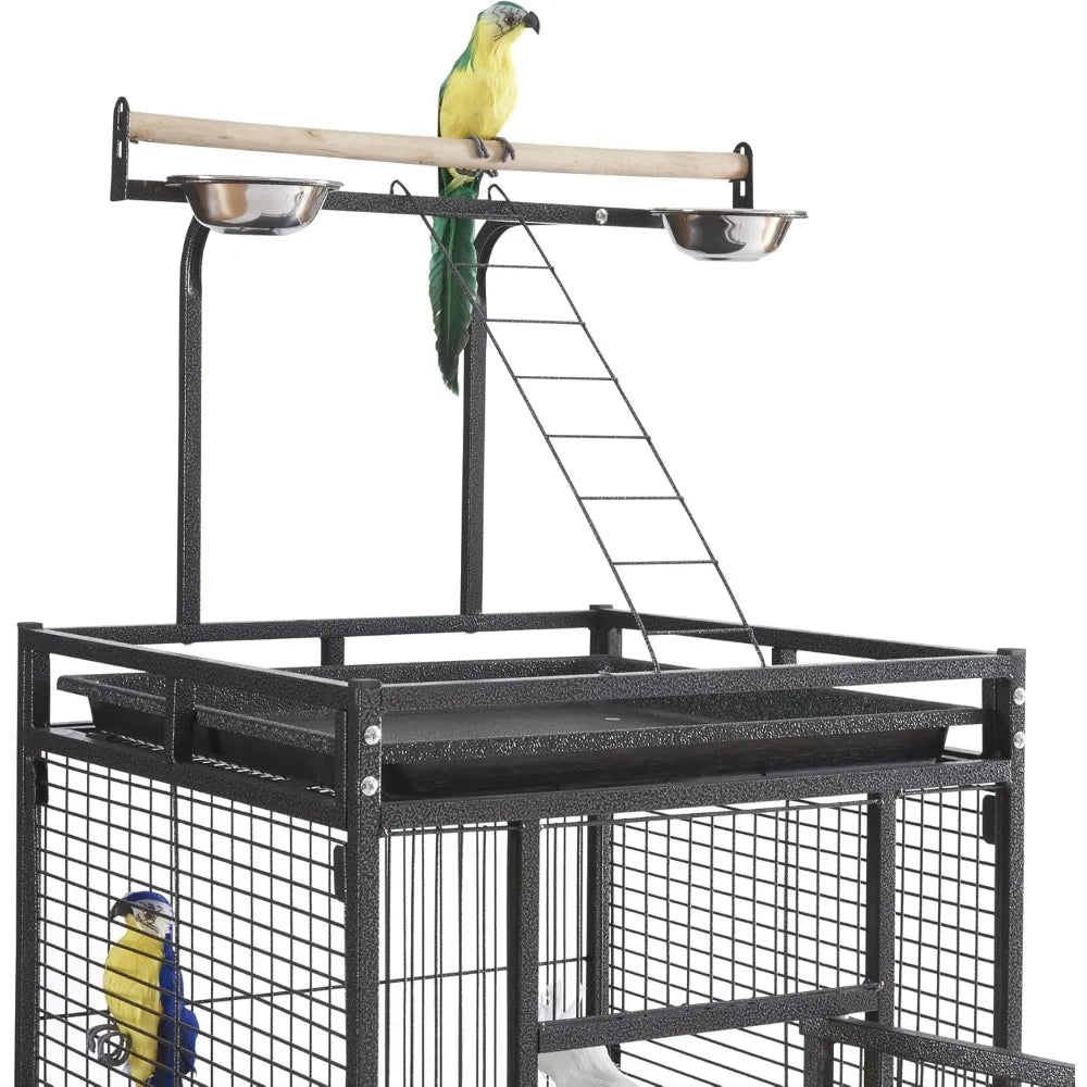 Gap Large Parrot Cage With Rolling Stand For Indoor Parrots