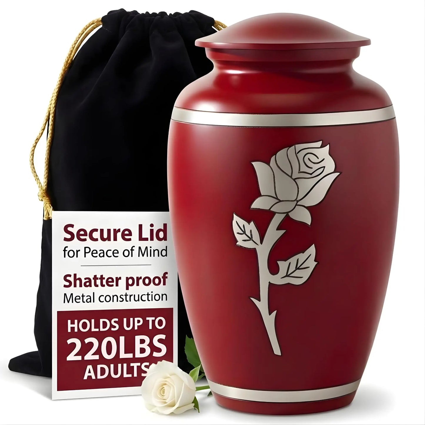 Butterfly Metal Cremation Urn for Women with Memorial Charm Ashes
