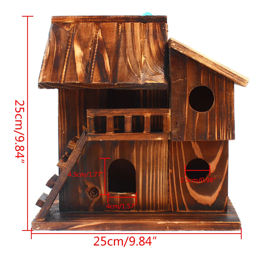Zhejiang Bird House Freestanding Or Hanging Wood Nest