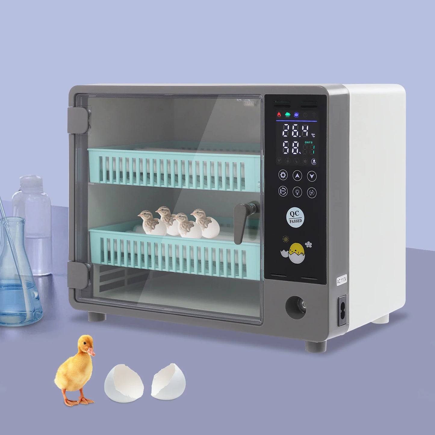 24 Egg Incubator With Automatic Turner Humidifier US Plug