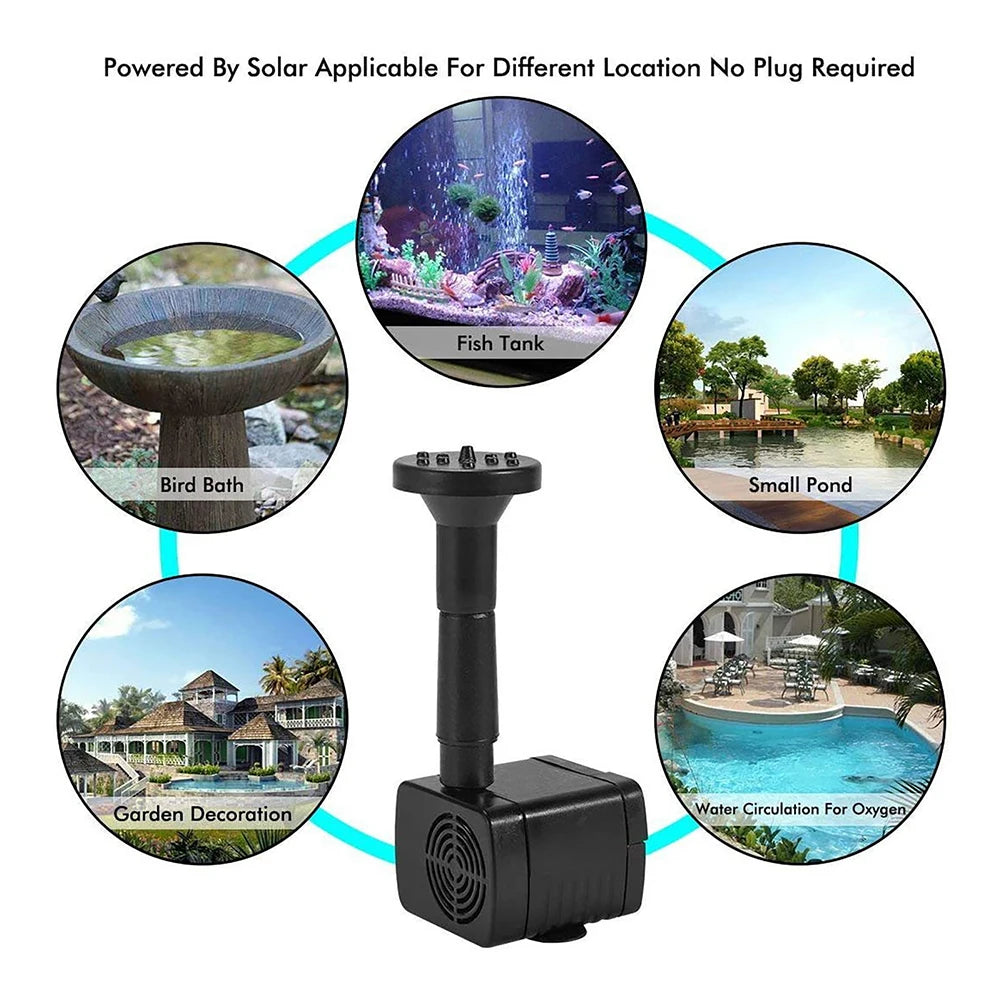 Fixed Form Solar Pond Pump With 6 Nozzles Panel Kit