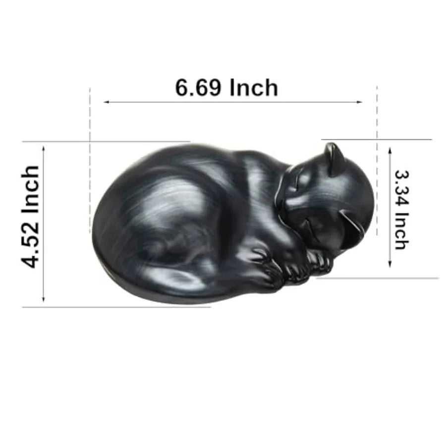 Sleeping Resin Cat Urn For Ashes Small Pet Cremation