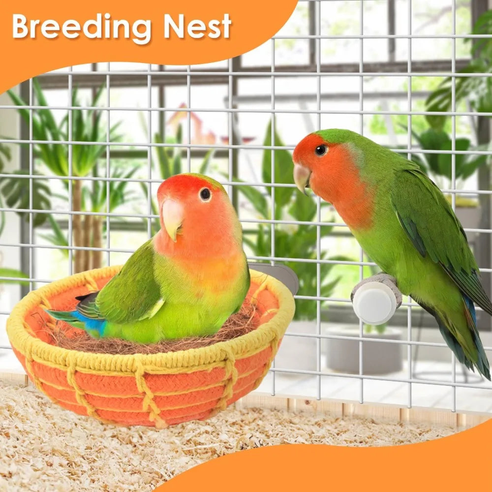 Natural Coconut Fiber Bird Nest Bed For Small Parrots