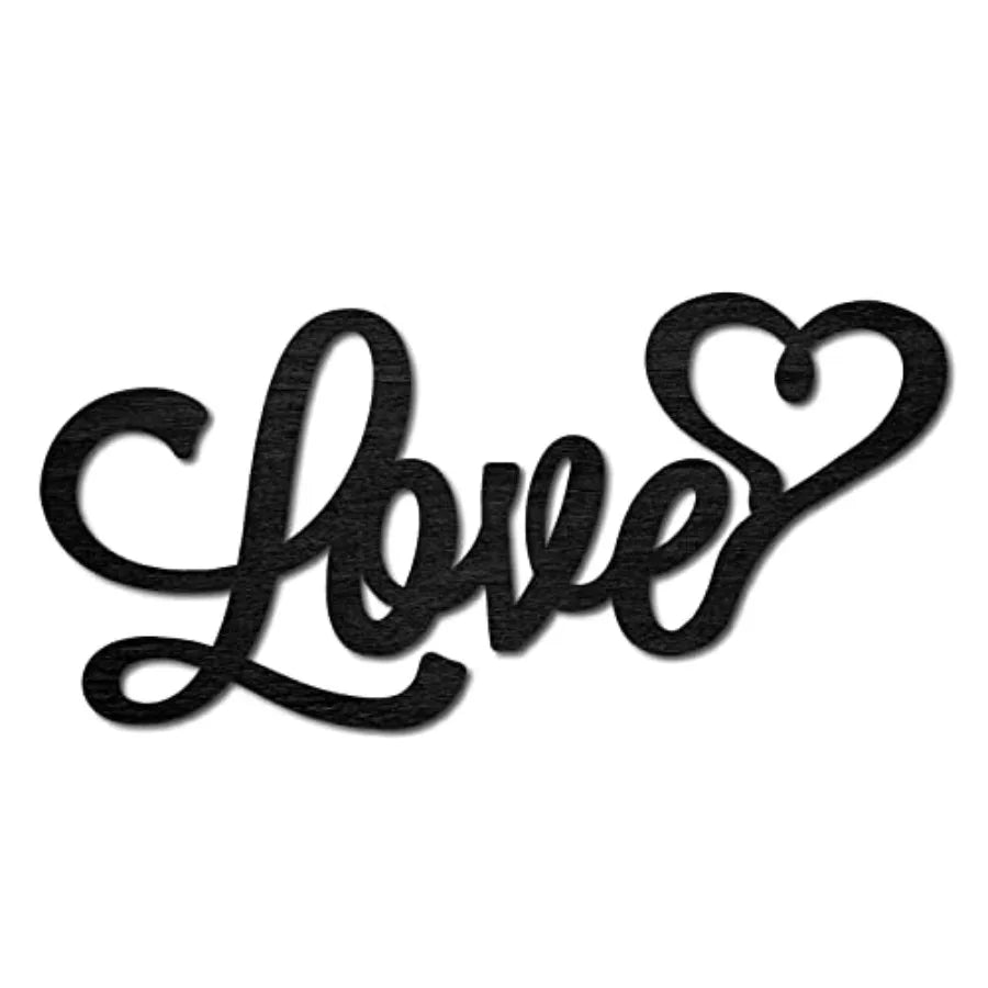 Wood Heart Sign Wall Decor Laser Cut Hanging Sculpture