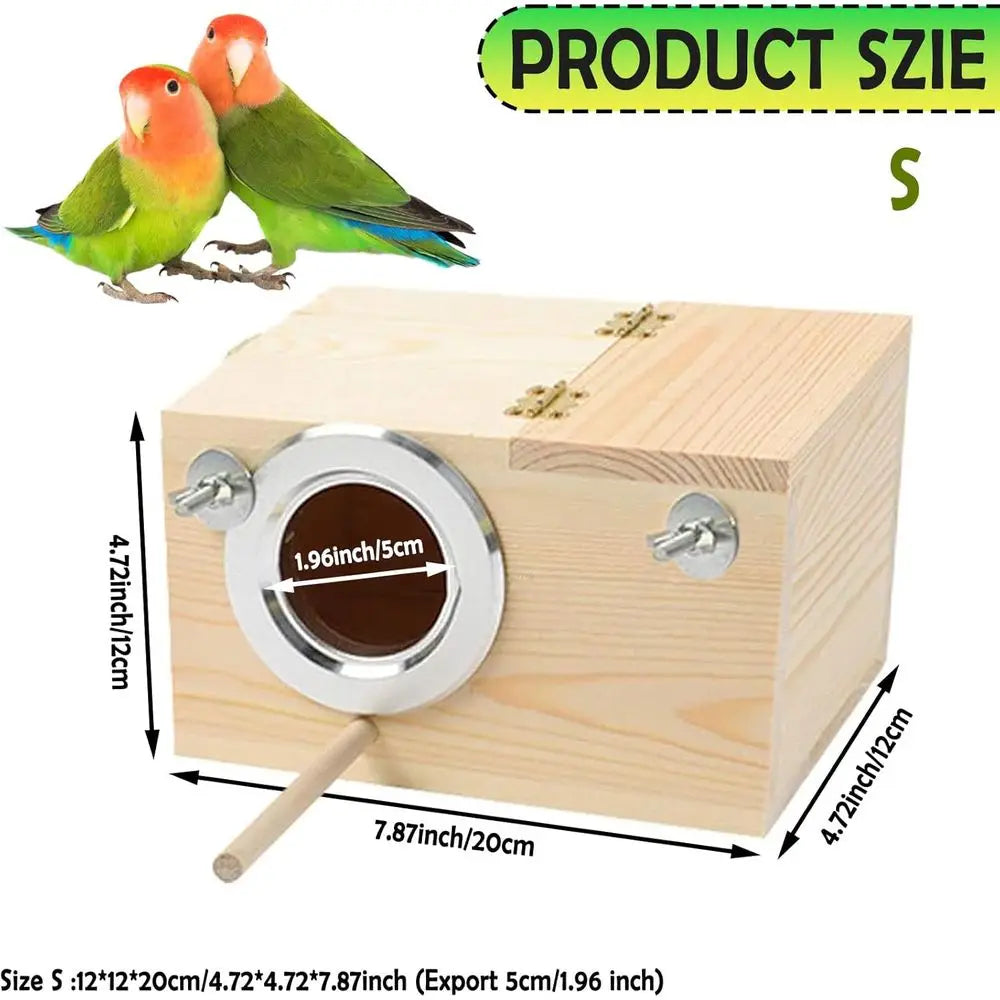 NONEM Parakeet Nest Box for Small and Medium Birds
