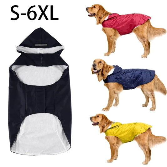 Waterproof Reflective Dog Raincoat Hoodie For Outdoor Use
