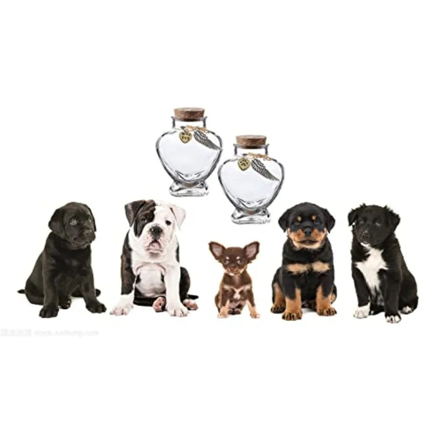 Pet Fur Memorial Keepsake Urn Bottle For Pet Hair Ash Remembrance