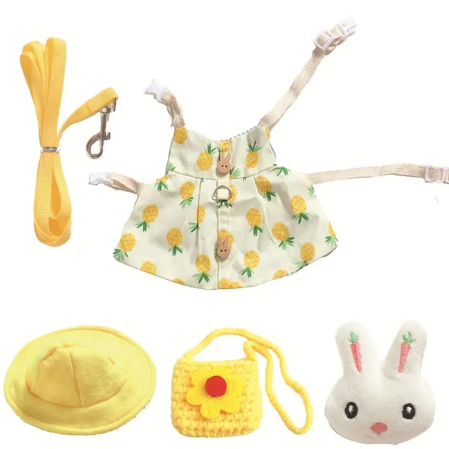 Small Animals Harness Leash Set For Guinea Pigs Rabbits Mice