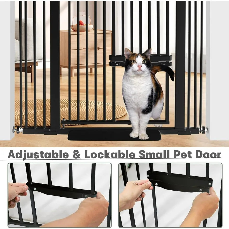 Dog Door Extra Tall Pet Gate With Cat Door Universal