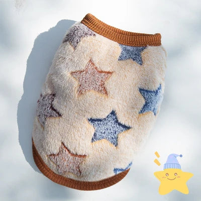 Cute Dog Winter Vest Soft Flannel Puffer Jacket For Dogs