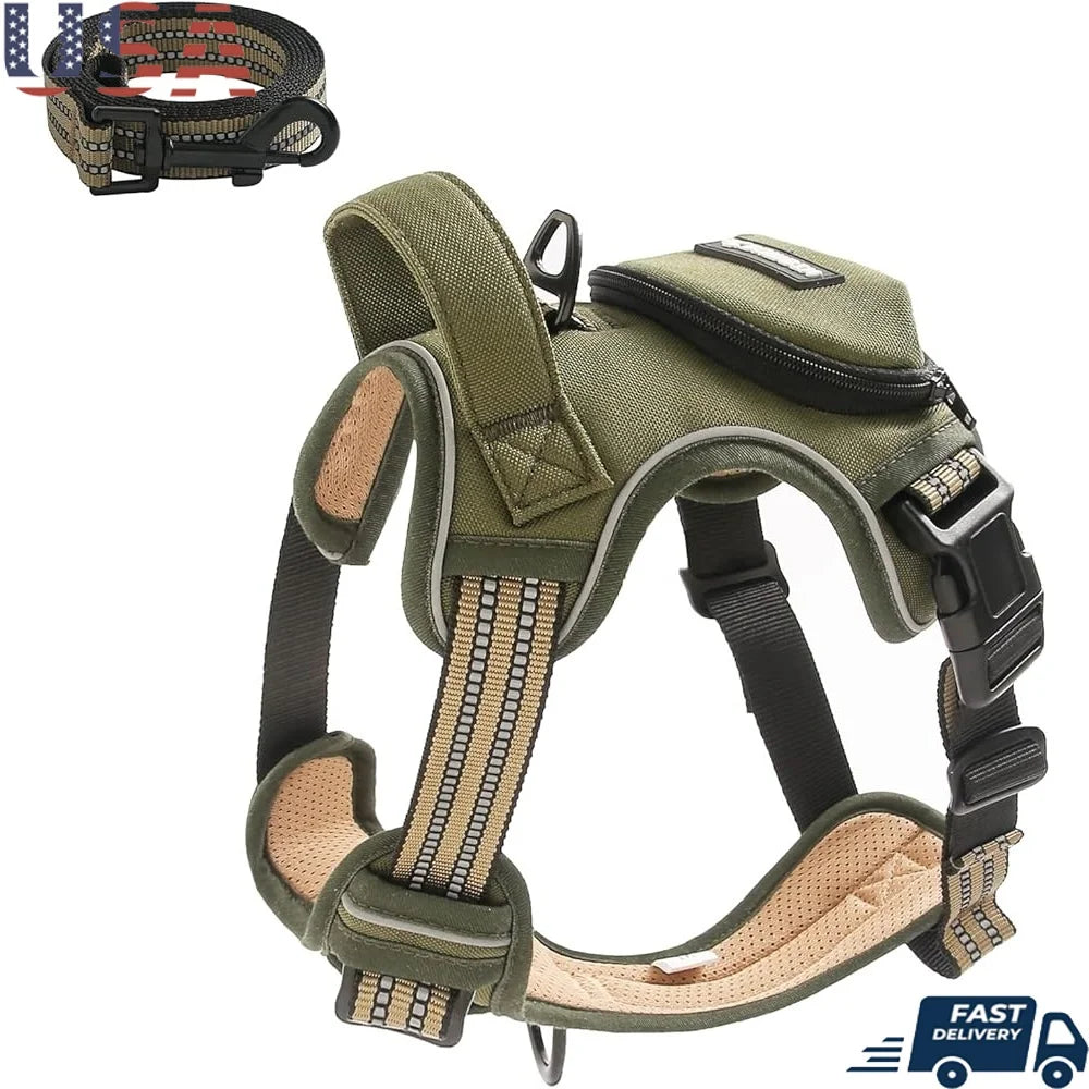 XMSJ No Pull Dog Harness Reflective Vest Adjustable