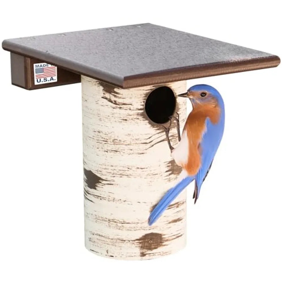Bluebird House Pole Mount With Removable Base Durable Weatherproof