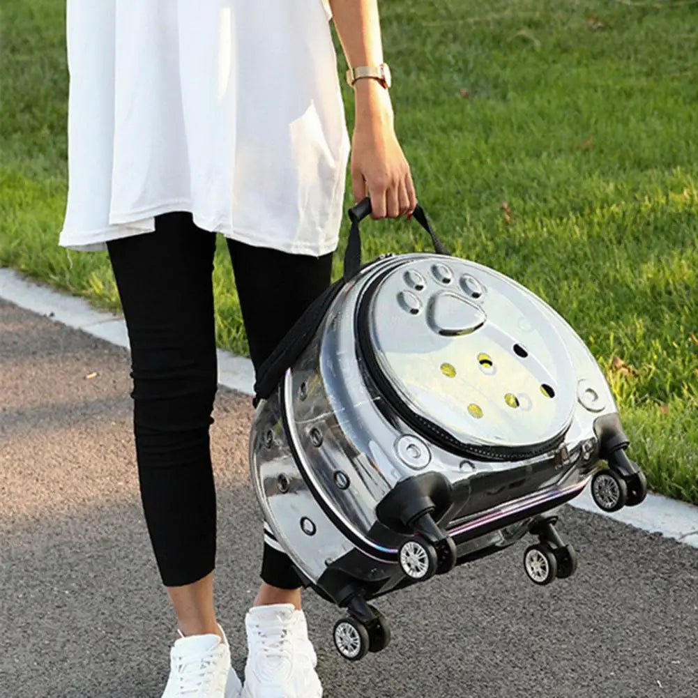 Pet Trolley Case With Ventilation Holes For Cats Travel