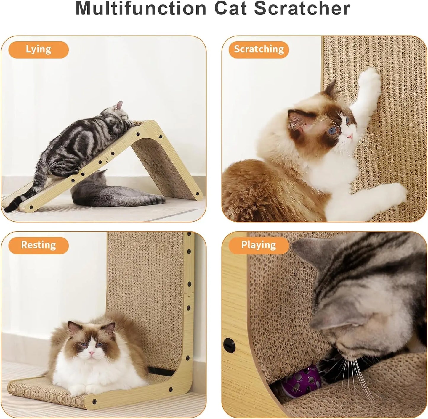 L Shape Cat Scratcher For Indoor Cats And Furniture