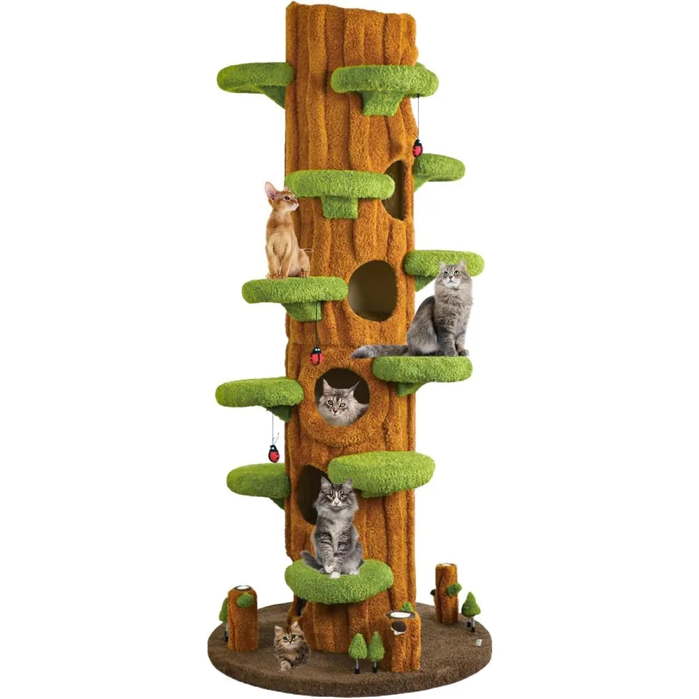 MKDK Luxury Cat Tree Indoor Multi Level Scratcher Tower