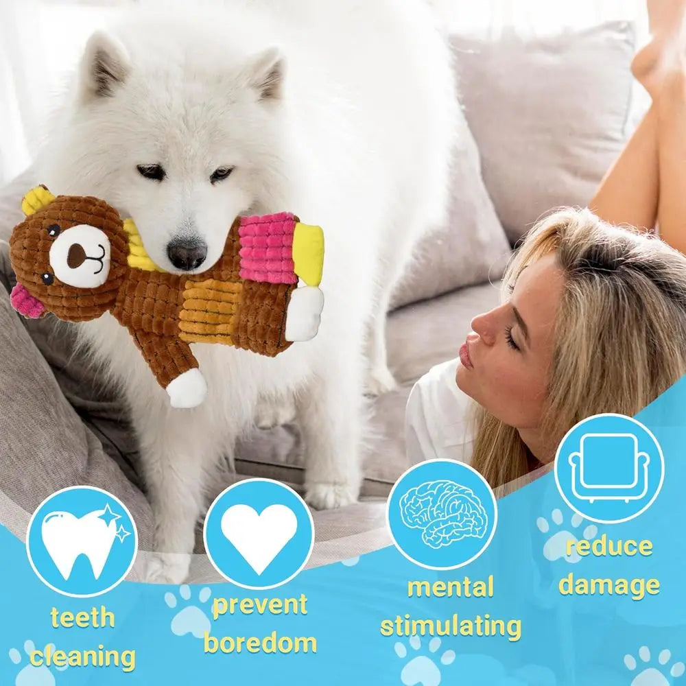 5 Pack Squeaky Dog Toys Bundle Crinkle Toys For Dogs