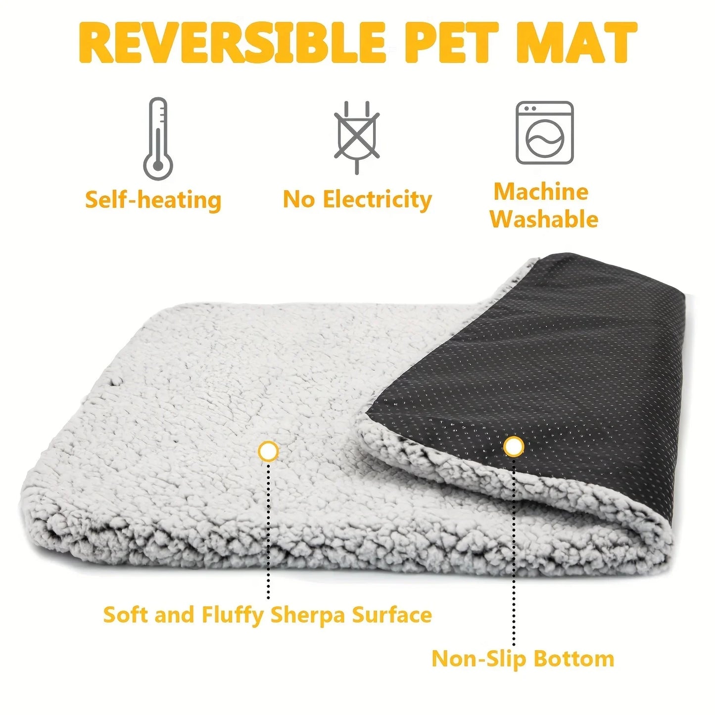 Self Heating Pet Pad Blanket For Dogs Cats No Electricity