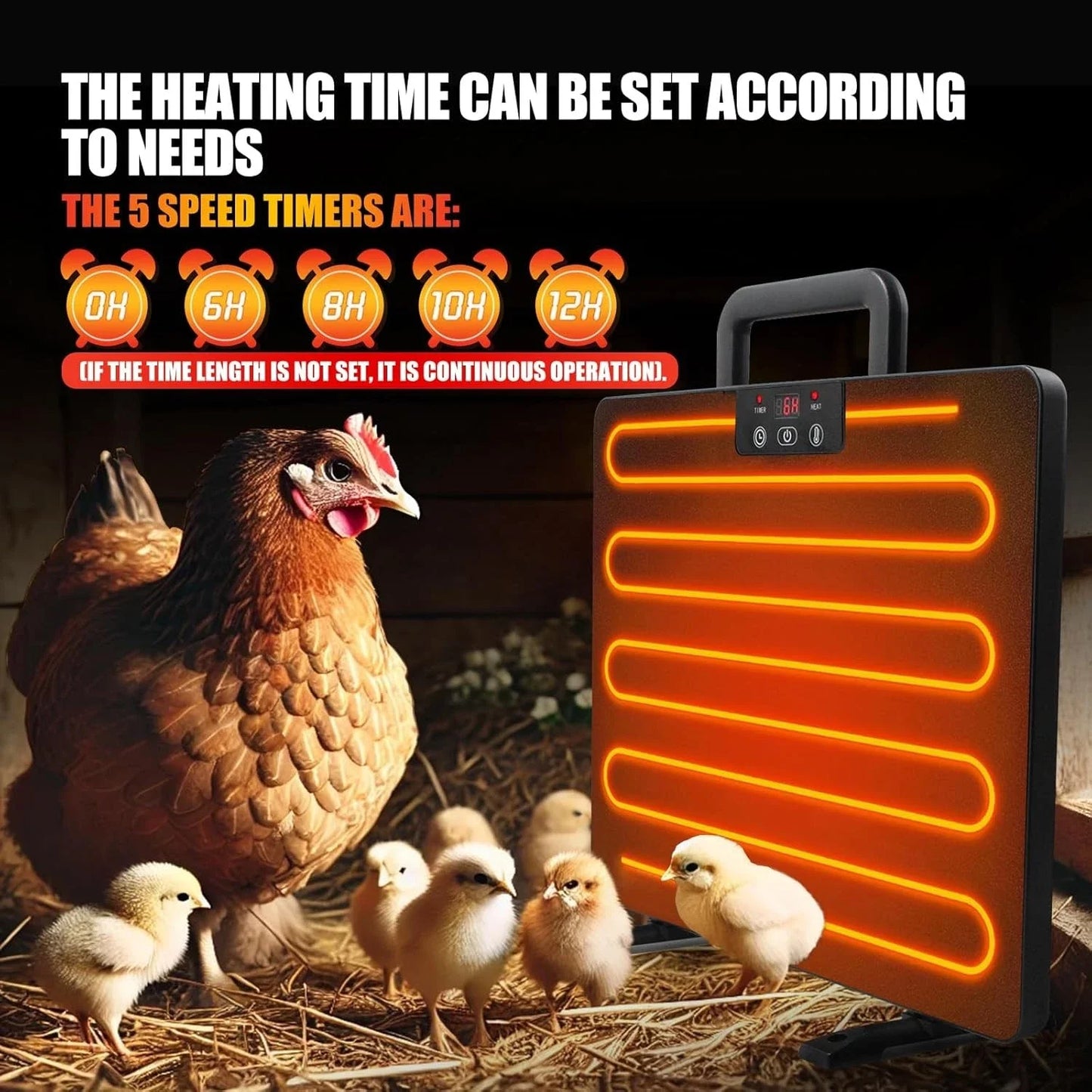 Chicken Coop Thermostatic Heater For Poultry And Farm Animals