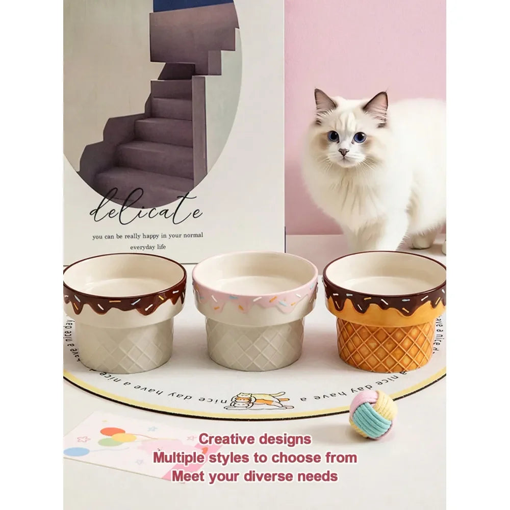 Elevated Dog Bowl Anti Tilt Feeder For Neck Pain Relief