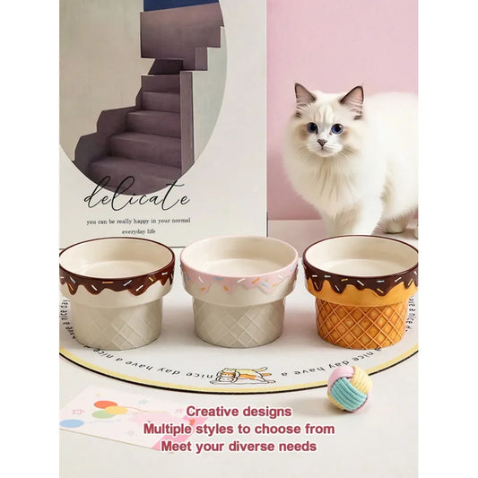 Elevated Dog Bowl Anti Tilt Feeder For Neck Pain Relief