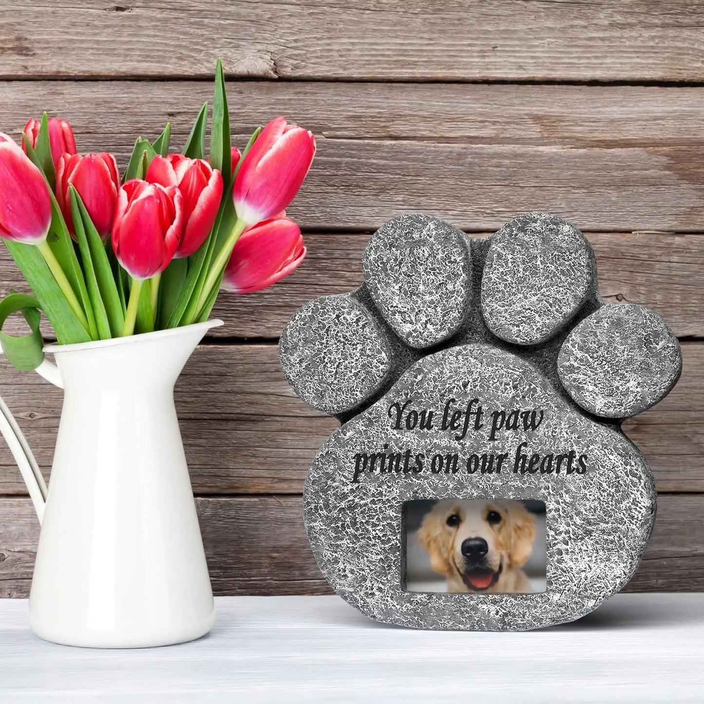 Hign-concerned Pet Memorial Stone with Photo Frame