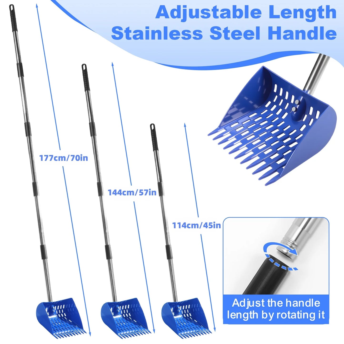Ergonomic 2 In 1 Chicken Shovel And Rake For Coops