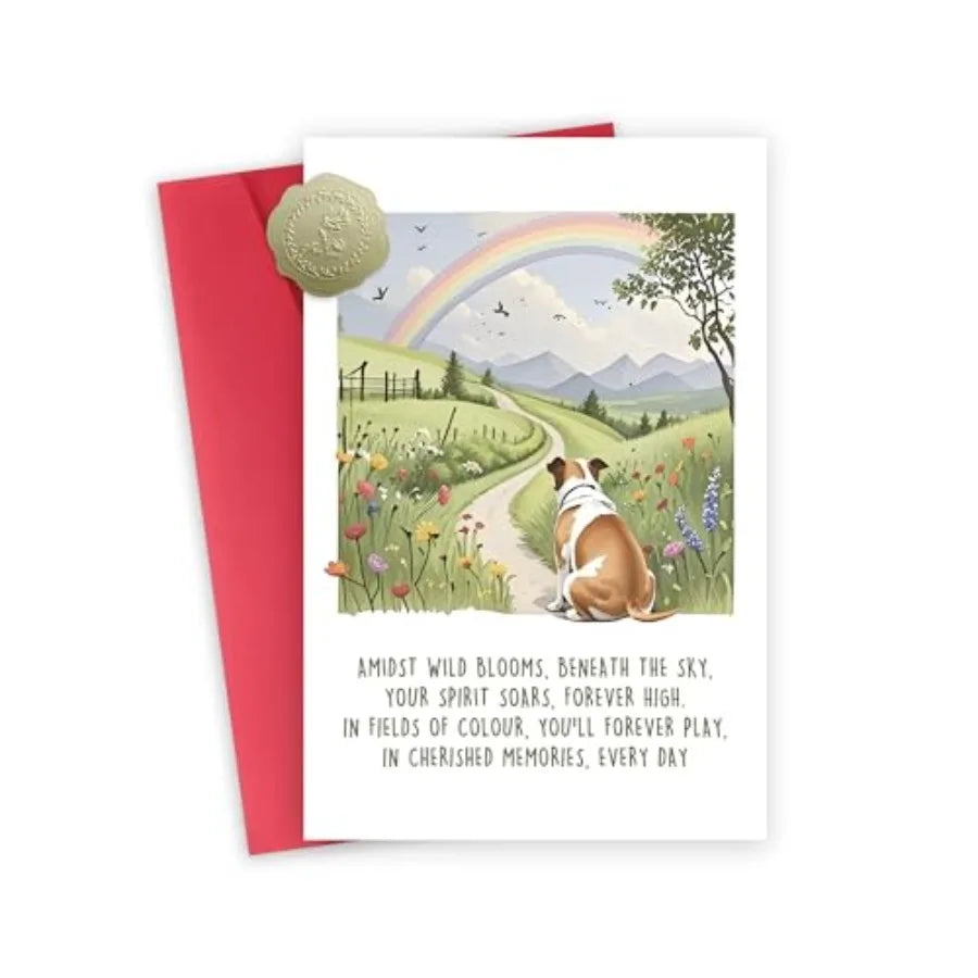 Pet Loss Sympathy Card For Dog And Cat Memorial Gift