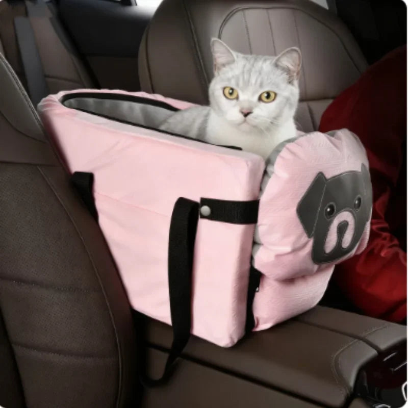 Portable Pet Car Seat Armrest Box Travel Cushion For Dogs