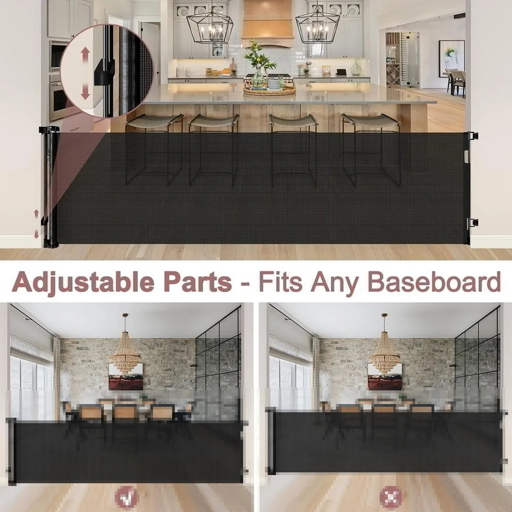 Extra Wide Retractable Baby Gate For Stairs And Doorways