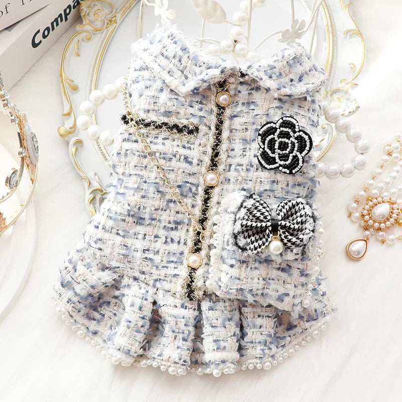 Winter Dog Dress Backpack Princess Style Fashion Outfit