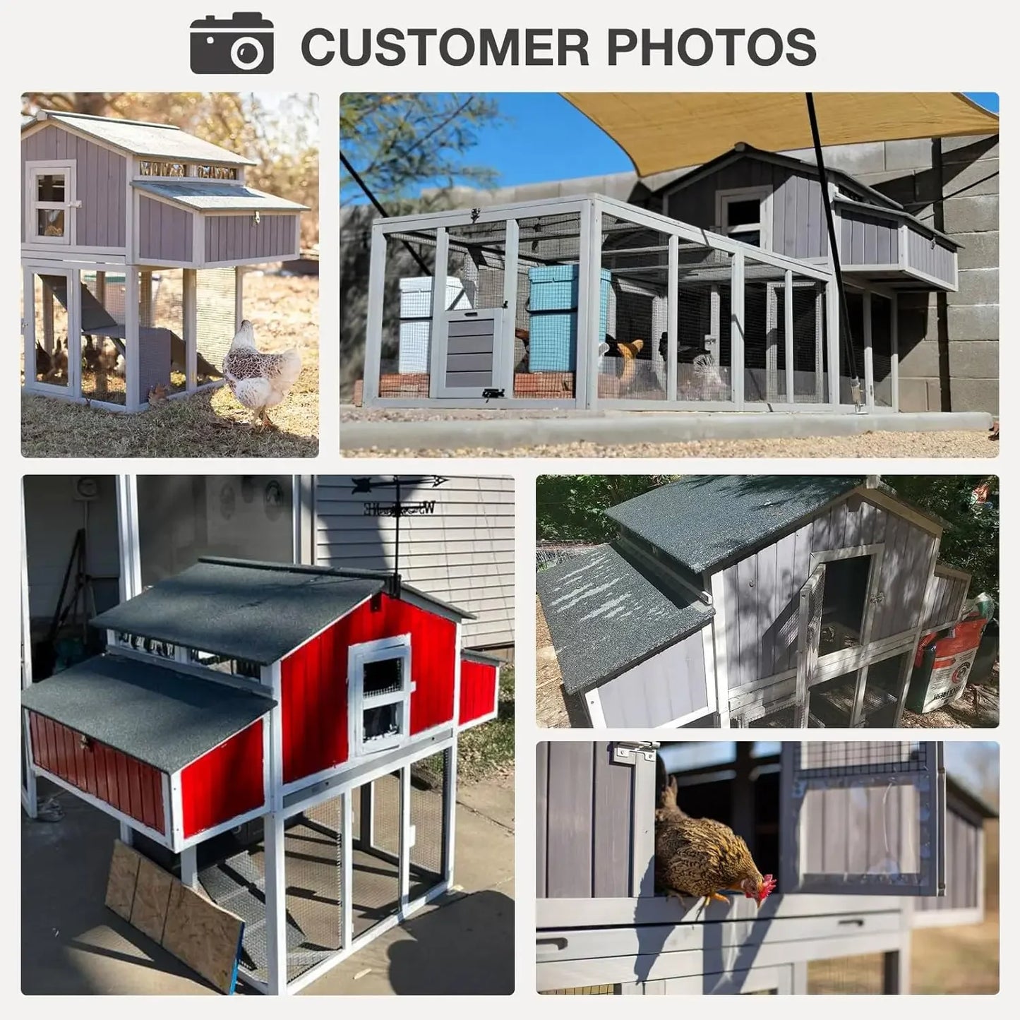 XMSJ Folding Chicken Coop Outdoor Portable House With Nesting Boxes