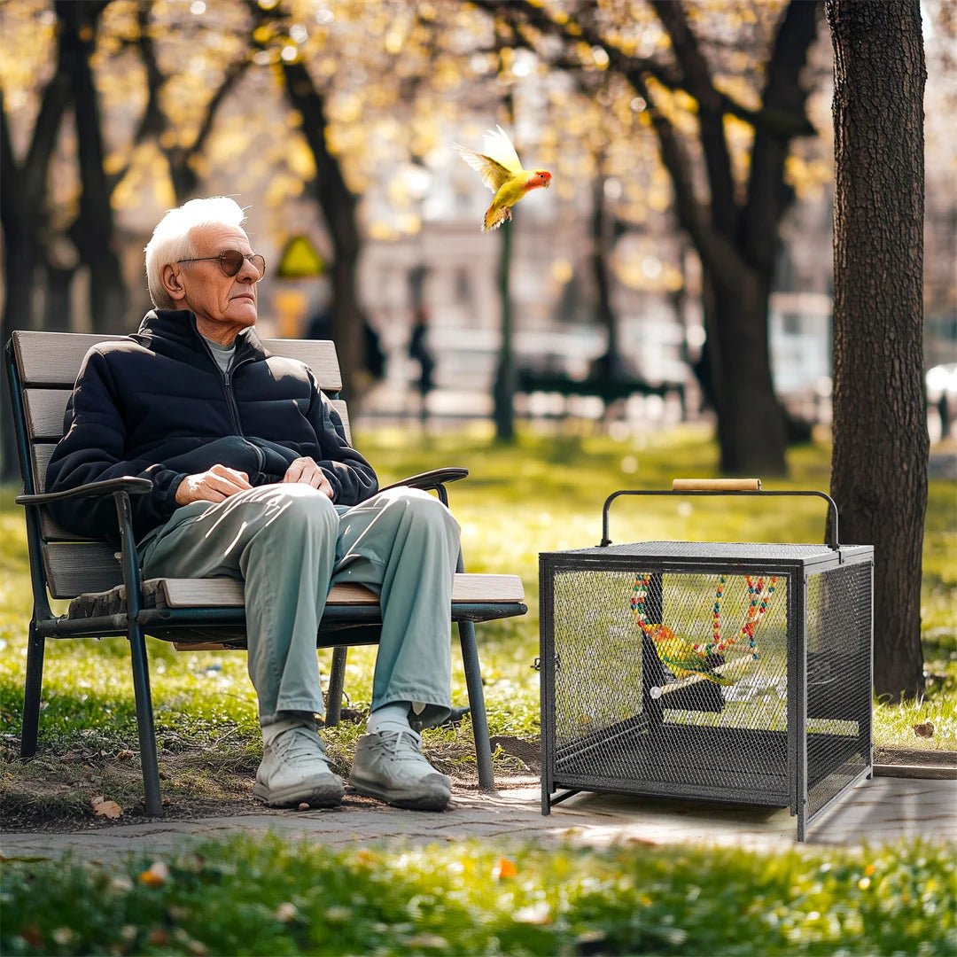 CN Guangdong Portable Bird Cage Travel Carrier Playpen Hammock Tray