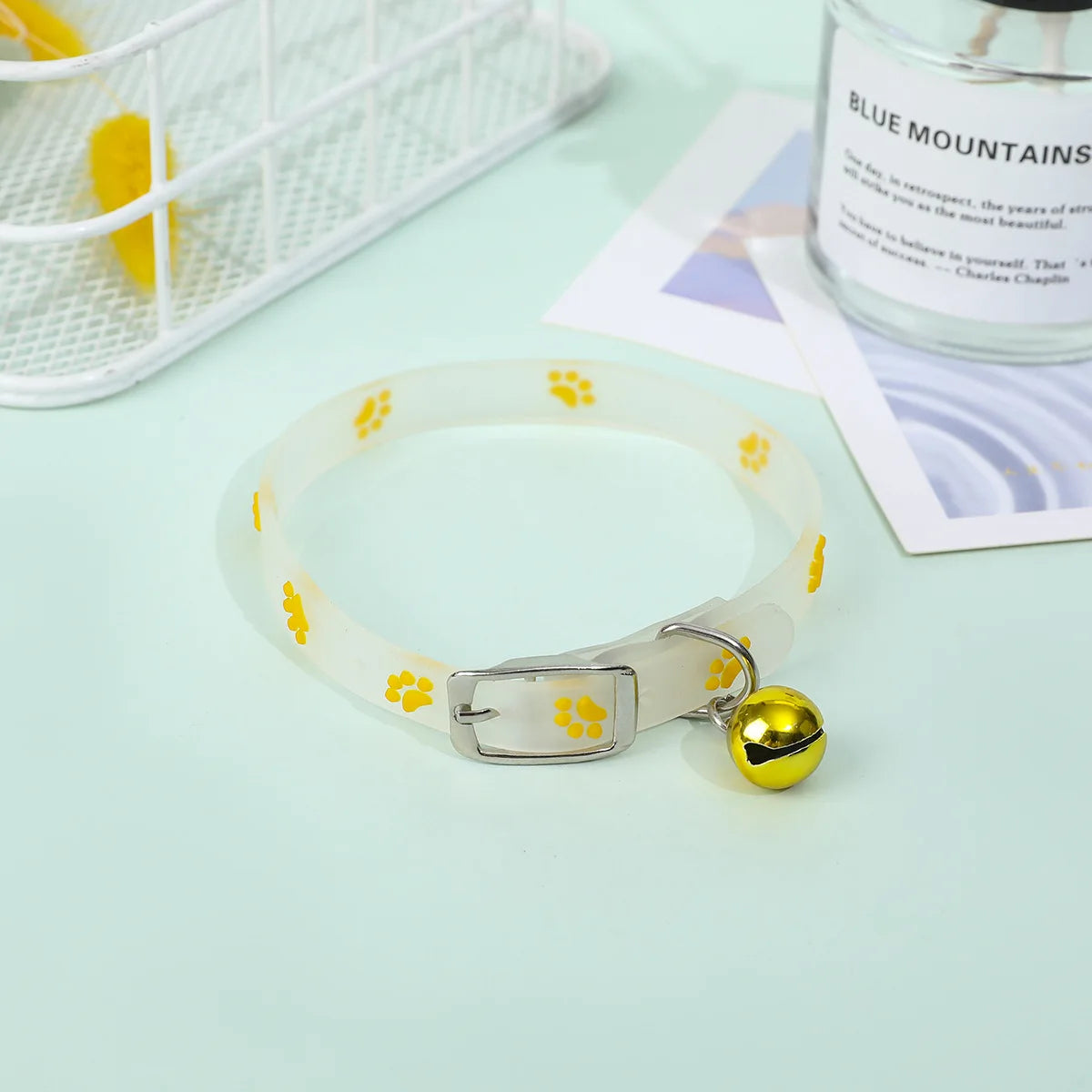 Luminous Silicone Cat Necklace Glow Collar With Bell