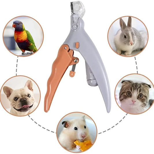 Pet Nail Clipper For Dogs And Cats With Built In LED Light Steel Blades