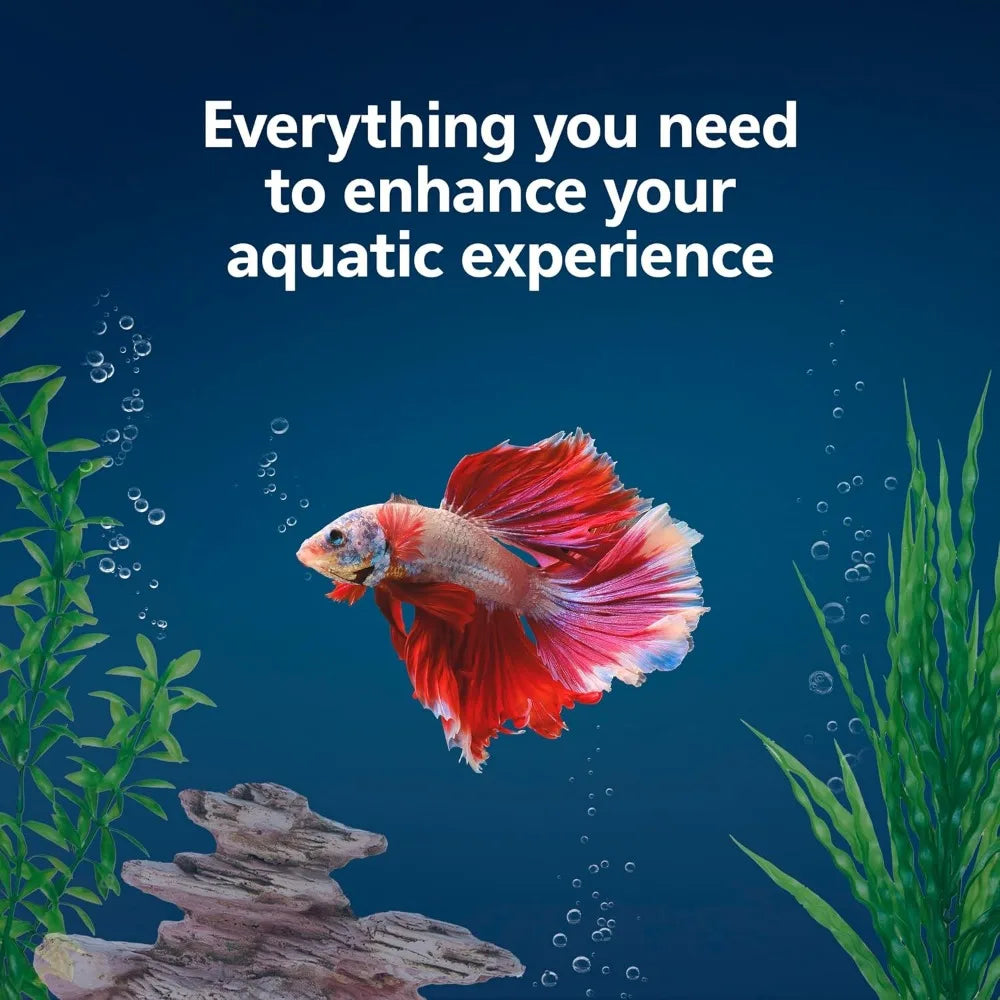 Compact Desktop Aquarium Starter Kit for Betta and Small Fish