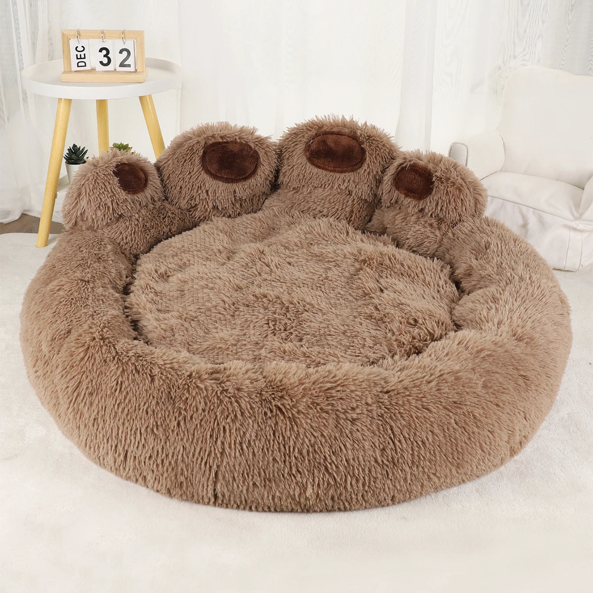 Winter Warm Fluffy Dog Bed For Pets Soft Kennel Mat