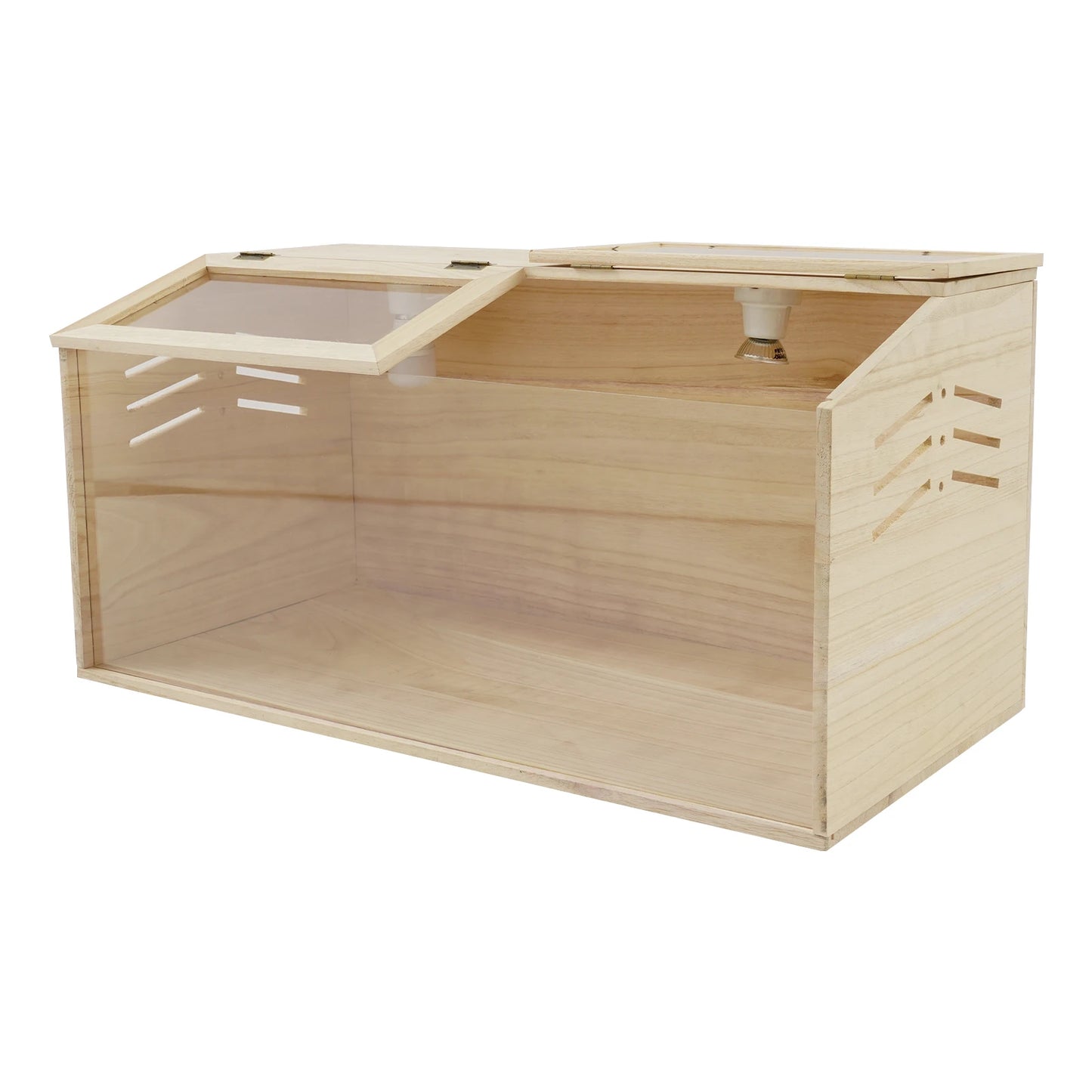 Wooden Chicken Brooder Box With Heating Lamp And Thermometer