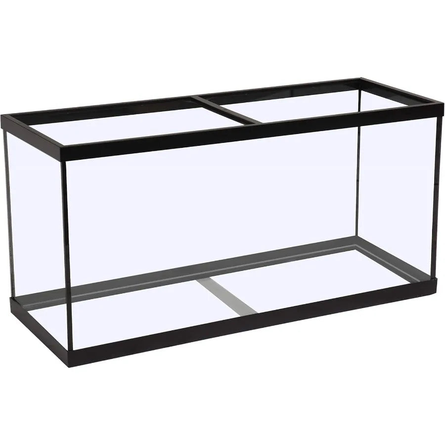Rectangular Glass Aquarium With Built In Filtration For Home Or Office