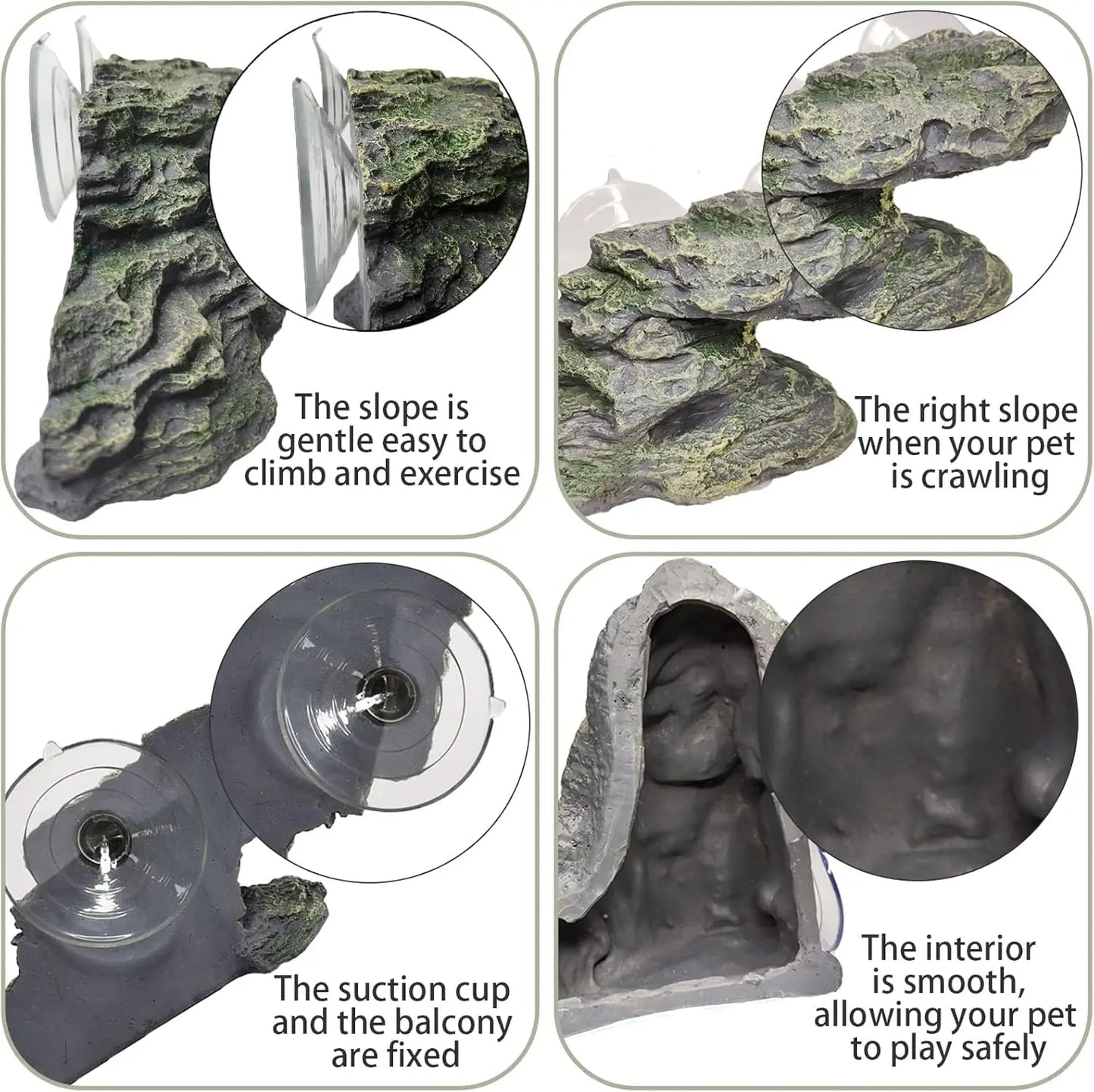 Hign-concerned Turtle Bathing Platform With Gentle Exercise Ramp For Small Reptiles Enclosures