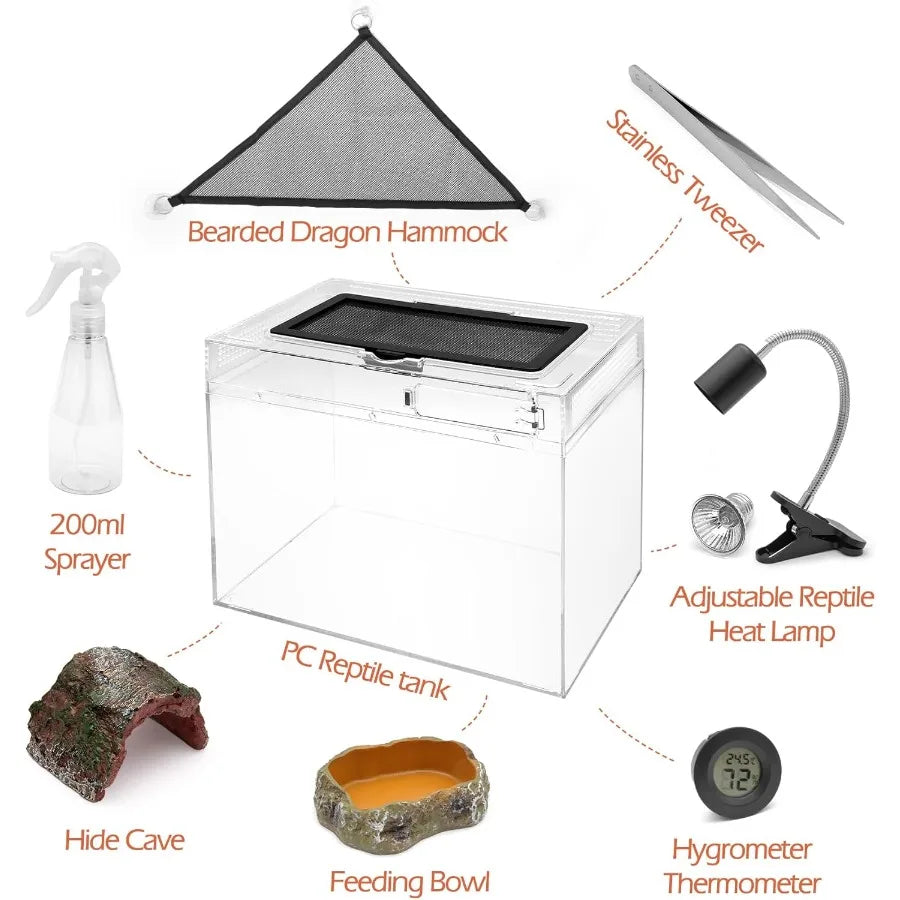 Hign-concerned Reptile Terrarium Starter Kit With Complete Accessories