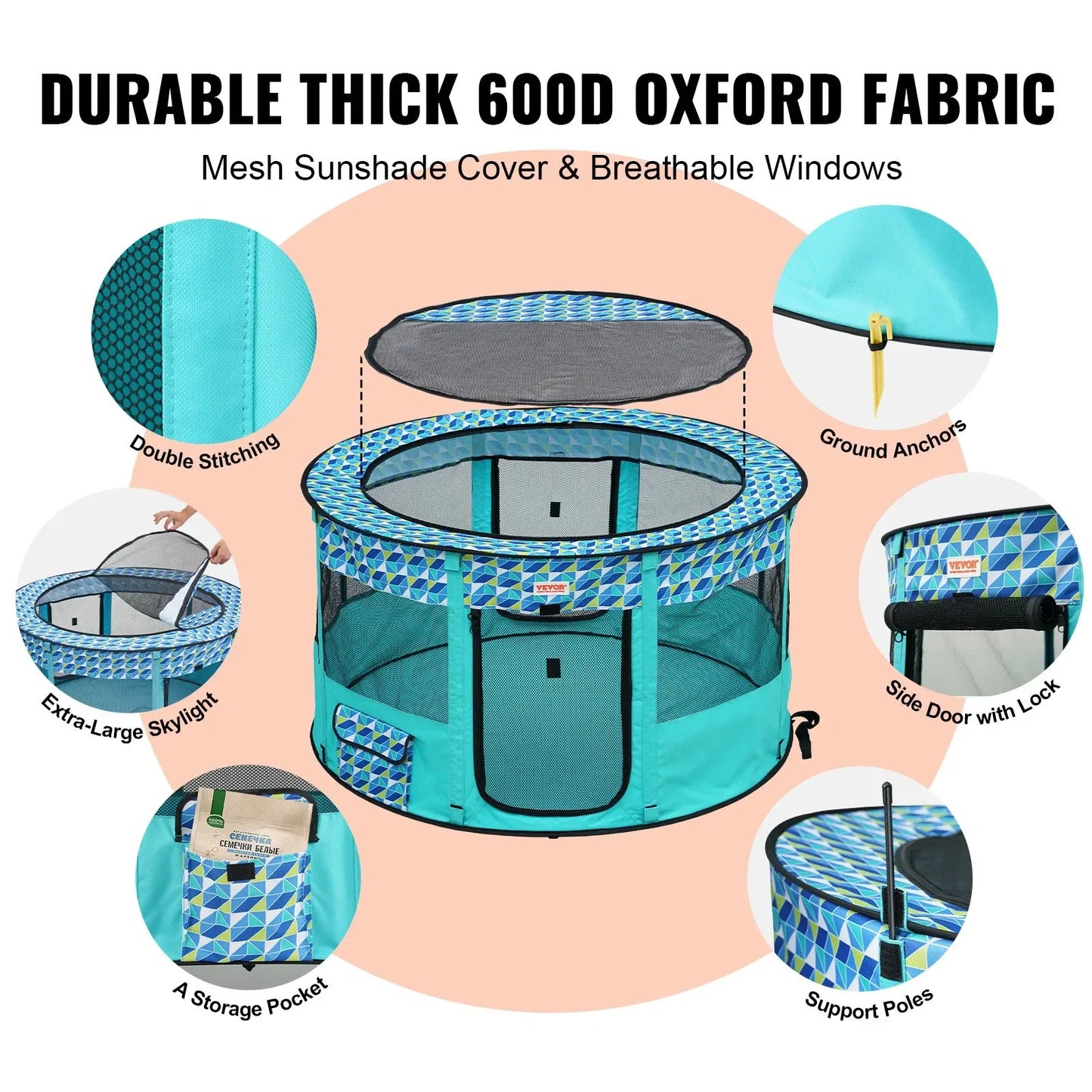 Hign Concerned Foldable Pet Playpen Portable Dog Crate