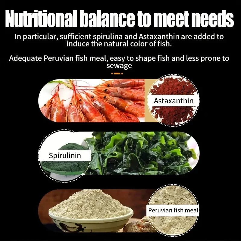 Hign-concerned Goldfish Pellets Balanced Diet For Aquarium