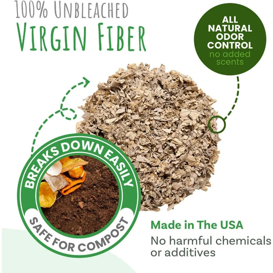 Hign-concerned Odor-Absorbing Premium Natural Paper Bedding for Small Pets Rabbits